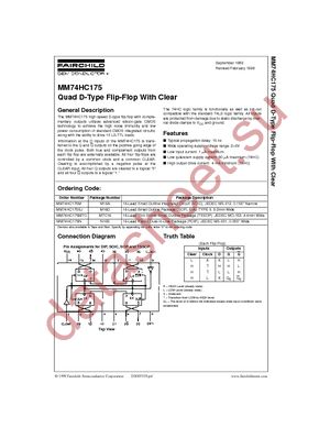 MM74HC175MTC datasheet  